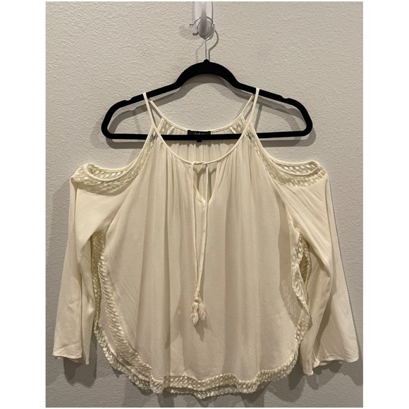 AAKAA Cream Off Shoulder Long Sleeve - Picture 1 of 8